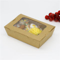 Good quality kraft paper food container with lid